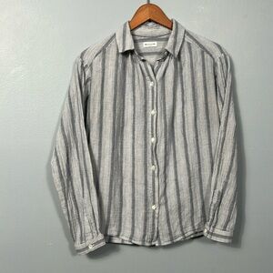 Masscob - Veiga Shirt - Blue and off white button down shirt size small
